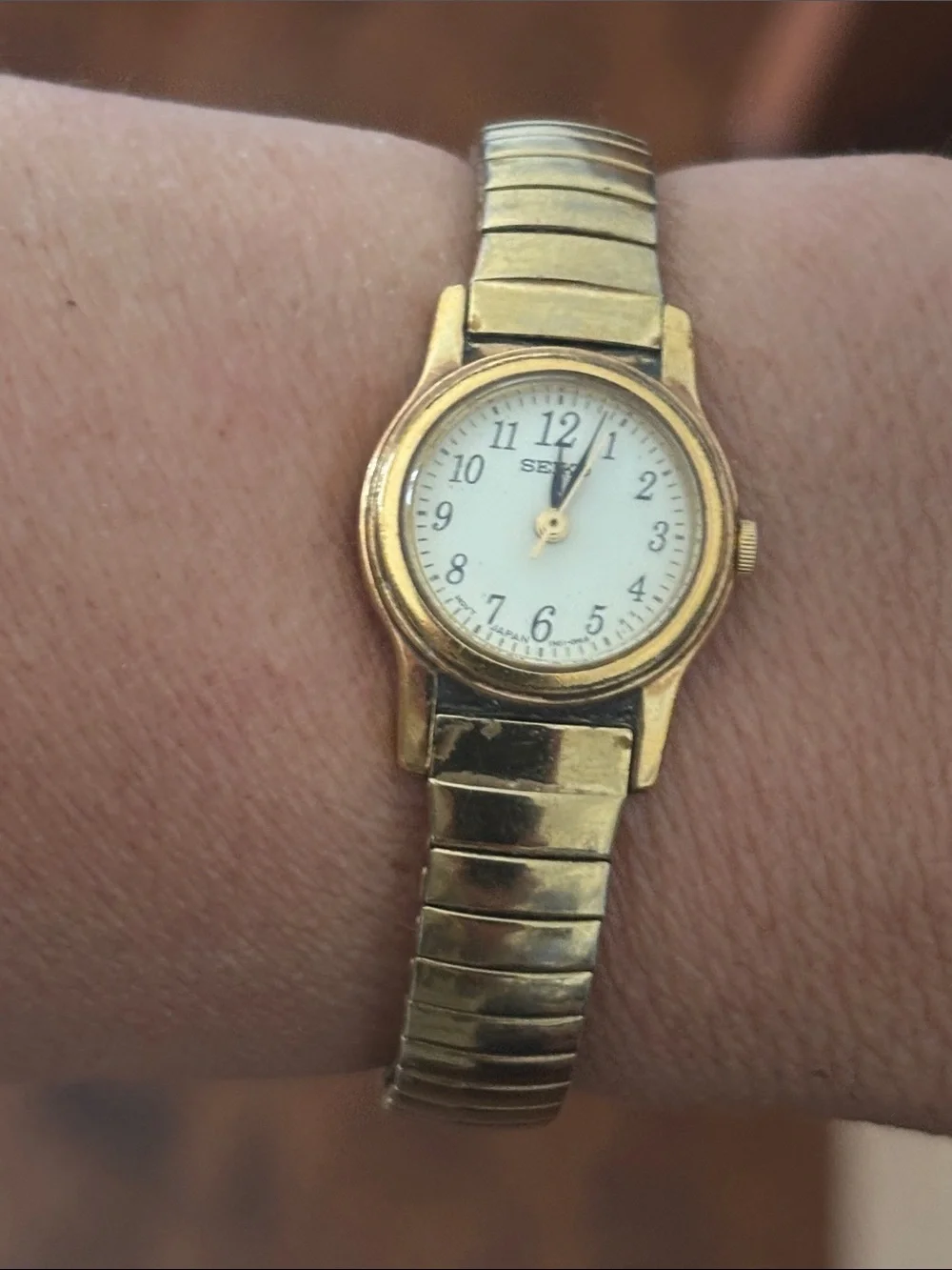 Seiko Gold-Tone Ladies Expansion Band Watch